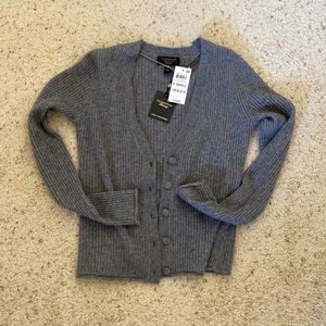 Charter Club Gray Cashmere Cardigan Sweater